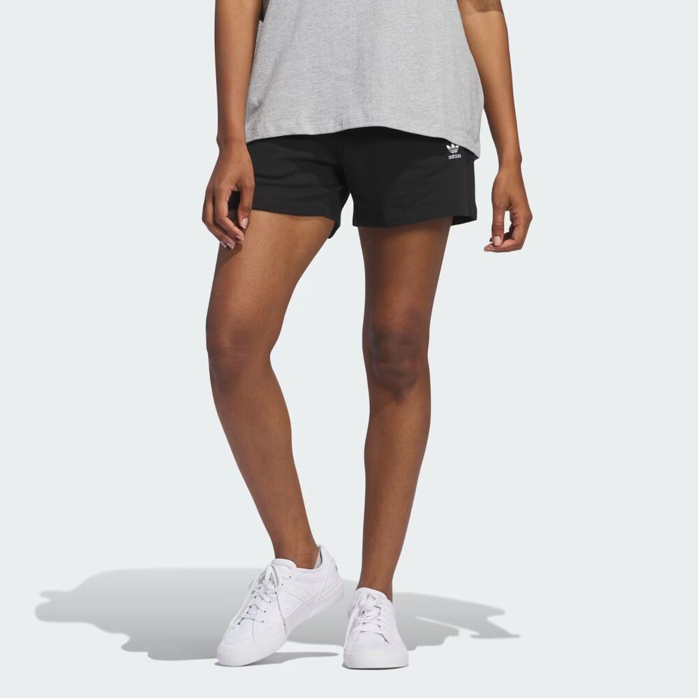 adidas women Essentials French Terry Shorts Black White Size Large NWT
